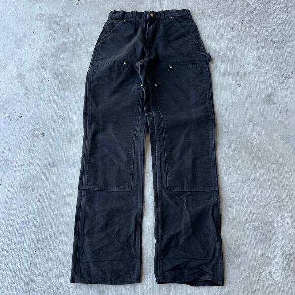 Vintage Y2K Carhartt black double knee work wear carpenter pants - Picture 1 of 8